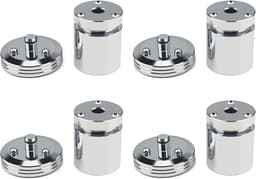 Schokabsorberende Voetkussens - Verstelbare Pootjes - Apparatuur Stabiliseren - Trillingsdempend Ontwerp - 4 Stuks - Zilver — thumbnail 1