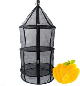 Droogrek Mesh - Droognet Vliegenkast - Planten Drogen - Met Rits - 39x39x85 cm - Grijs — thumbnail 1