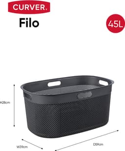 Curver Filo Wasmand - 45L - Antraciet — thumbnail 2