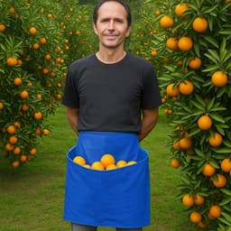 Oogstschort met zak - Pluk heuptas - Groenten fruit oogsten - Ingebouwde opvangzak - 40x40 cm - Groen — thumbnail 3