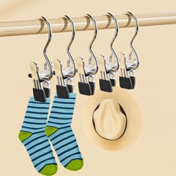 SnelShoppen - 30 Stuks Metalen Haakjes voor Botten en Kleding, Naadloze Sokclips, Rvs, Zwart, Duurzaam en Lichtgewicht, Perfect voor Thuis en Reizen — thumbnail 3