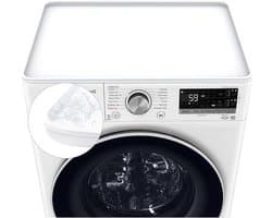 SnelShoppen - 60x60cm Silicone Wasmachine Deksel, Wasmachine en Droger, Wit | Waterdichte Rubber Beschermmat voor Wasruimte en Keuken, Isolatie Mat