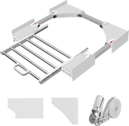 Tussenframe Wasrek - Overlappingsset - Ruimte Besparen - Uittrekbare Plank - 53-68 cm - Wit — thumbnail 1