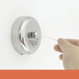 Waslijn Uittrekbaar - Drooglijn Rvs - Kleding Drogen - Verstelbaar Tot 2.8M - 22 Lbs Draagkracht - Zilver — thumbnail 2
