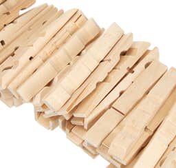 Houten Kledingknijpers - Wasknijpers Ambacht - Knutselen Decoratie - Onbehandeld Natuurhout - 35 mm 48 Stuks - Natuurlijk — thumbnail 3
