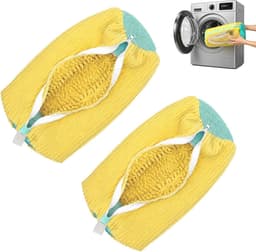 Thijox - 360° Waszak voor Sneakers en Sportschoenen met Verborgen Rits, Duurzaam Polyester, Geel, Set van 2 - Schoenen Waszak voor de Wasmachine — thumbnail 1