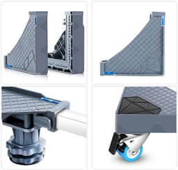 VanDijck Wasmachine Verhoger - 4 Wielen en 8 Poten - 42-75 cm - 500 kg — thumbnail 3