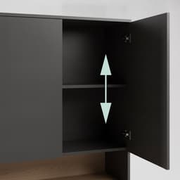 wasmachinekast - 68x188,5x60 cm - antraciet/naturel — thumbnail 4