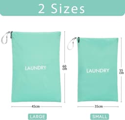 Dailygoods- Reiswaszak Waterdicht - 2 Stuks - Opvouwbaar - Waszakken voor Wasgoed - Praktische Maten 60x45cm/55x35cm - Scheurvast Materiaal - Waszak — thumbnail 5