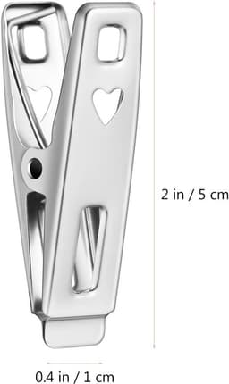 Wasknijpers, roestvrijstalen wasknijpers, 80 stuks, multifunctionele metalen haringen voor kleding, sokken, papiervijlen, snacks, zegel — thumbnail 3