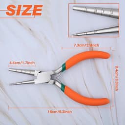 Ronde punt, 2 mm tot 8 mm, voor het maken van sieraden, tang voor het buigen van slijpen, haken, springringen — thumbnail 4