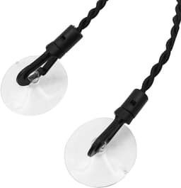 2-delige draagbare intrekbare waslijn met haken en zuignappen, campingaccessoires voor buiten- en binnenhotelgebruik (zwart) — thumbnail 4