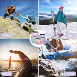 Waterdichte Dry Bag Set 6 Maten Lichtgewicht Zakken en Lange Verstelbare Schouderriem Outdoor Waterdicht Houden Gear Dry Bag Stuff Zakken voor Backpacken, Varen, Wandelen Camping — thumbnail 3
