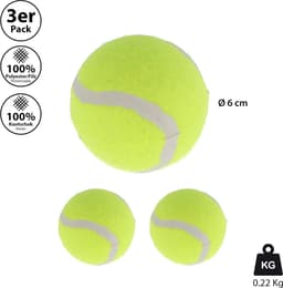 Droogballen set van 3 | Ø 6 cm rubberen kern geel polyestervilt | tennisballen droger droogtijd - energiebesparing — thumbnail 5