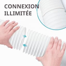 Draagbare airconditioner flexibele slang - Uitlaatslang Draagbaar - Lengte 2m - Luchtafvoerslang - Flexibele Slang - Afvoerslang Airco Universele - Vervangende Buis - Diameter 15cm - Eenvoudig te Installeren — thumbnail 3