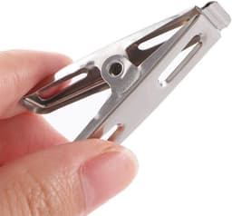 Handdoekclips - Wasknijpers Kledingclips - Kleding Drogen - Roestvrij Staal - 40 stuks - Zilver — thumbnail 3