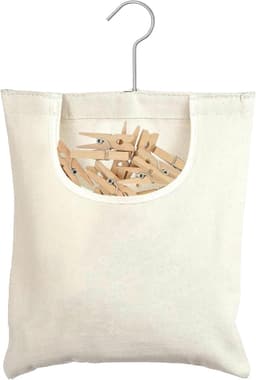 Wasknijperzak voor 100 Wasknijpers - Opbergtas met Ophanghaak voor Binnen en Buiten - Herbruikbare Tas voor Waslijn en Droogrek — thumbnail 1