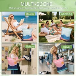 Wasnetjes met ritssluiting - Maan + Zon - Polyester Reiswaszakken - Waterdichte Opbergzakken voor Reizen en Sport — thumbnail 2