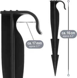 com-four® 50x bevestigingshaken voor irrigatiebuizen, Plastic grondankers - ShopVlot — thumbnail 2