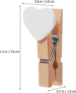 Houten Wasknijpers Groot - 20 Stuks - Stevig - Mini Clips - Decoratie - Licht en Duurzaam - Afmetingen 3,80 x 2,00 x 1,80 cm — thumbnail 2