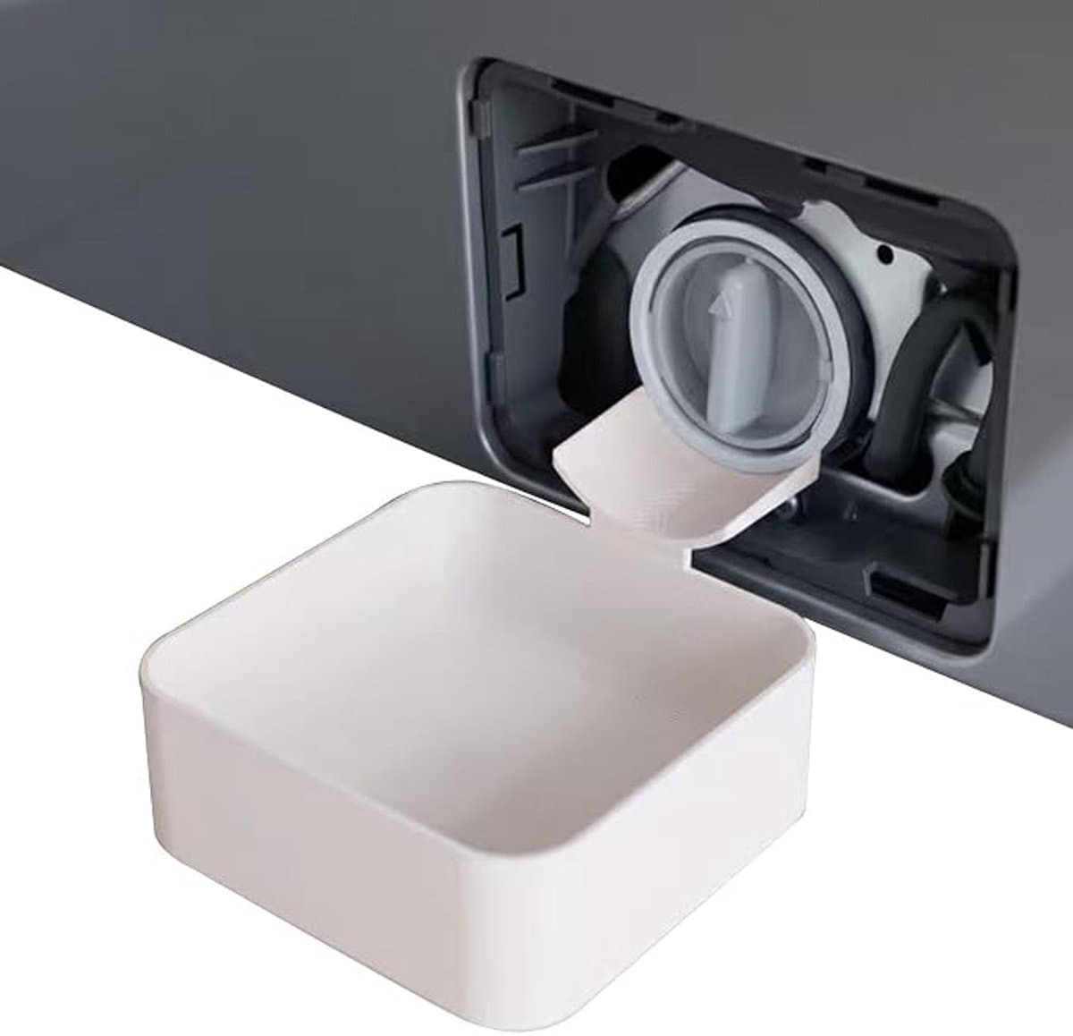 Lekbak wasmachine - Wateropvangbak voor Restwater - Opvangbak - afvoerbak - wateropvangbak voor kelder, woning, camper - wit - 12 x 12 cm — afbeelding 1