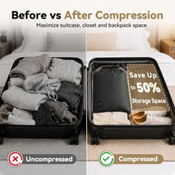 SnelShoppen - Herbruikbare Vuilwaszak 28L met Kliksluiting - Waterdichte Compressiezak van 70D Nylon - Opvouwbare Waszak voor Reizen, Zwemmen, Fitness — thumbnail 3