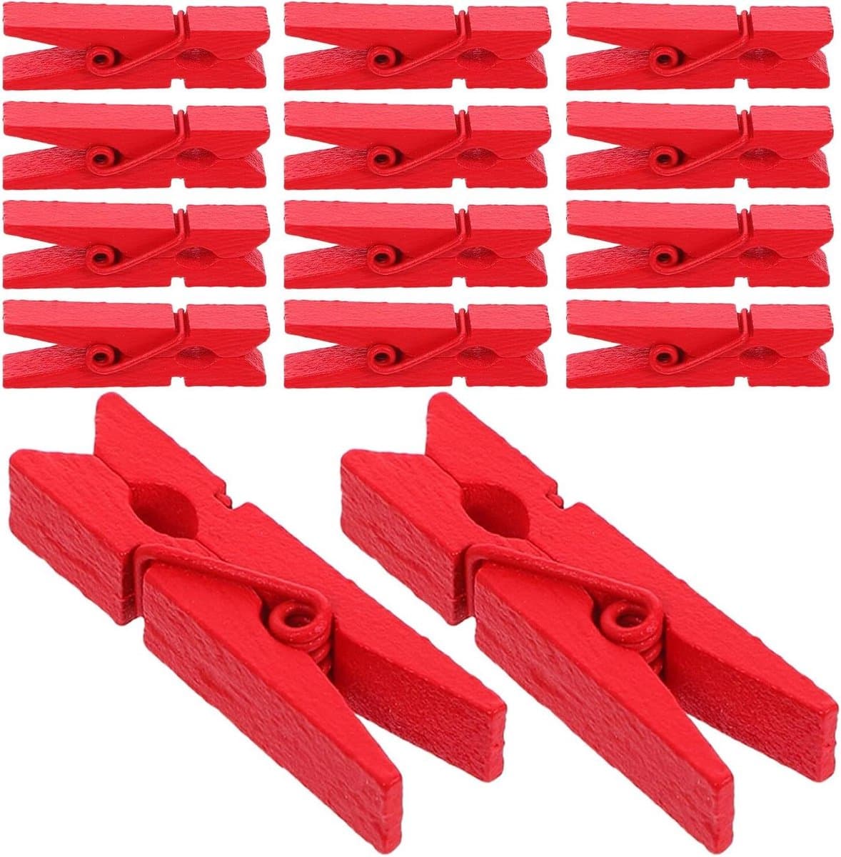 Houten Kledingknijpers - Mini Knijpers Decoratieve Knijpers - Knutselen en Decoreren - Windproof en Stevig - 3.5 cm - Kleurrijk — afbeelding 1