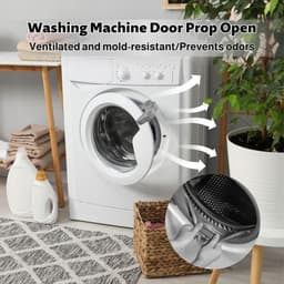 2x Deursluiting voor wasmachine - 10*8*1.6cm - Siliconen - Deursteun voor wasmachine - Deurstopper - Vingerbescherming - Demping voorkomen - Ventilatie en geurpreventie - Wasmachineaccessoires - Deur openen en drogen - Voor wasmachines en drogers — thumbnail 2