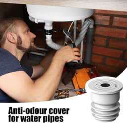 Afvoerslang Afdichting - Terugstroombeveiliger Afvoerplug - Geurtjes Voorkomen - Efficiënte Rioolafdichting - 35-40 mm - Grijs — thumbnail 5