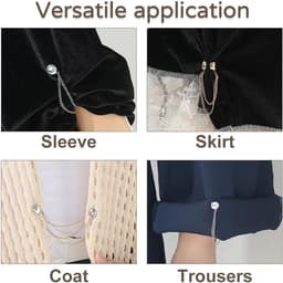 kledingclips, 4 stuks verwijderbare kledingclip, multifunctionele magnetische pinnen voor vest, hijab manchet zoom, Zinklegering, Koper, Magneet — thumbnail 2