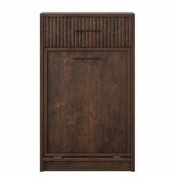 Bresht Waskast - MDF - Voor Badkamer, Wasruimte & Keuken - Met handgrepen - Kantelbeveiliging - Donker bruin - 50 x 35 x 90 cm — thumbnail 1