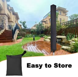 droogmolen hoes-Beschermhoes-Zwart-droogmolen hoes universeel-420D Oxford-stof -Heavy Duty Roterende Waslijn Afdekking- Waterdicht-voor Tuin, Binnenplaats, Buiten-Inclusief opbergtas-16x16x180CM — thumbnail 5