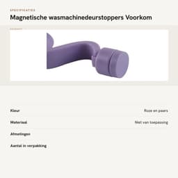 Wasmachinedeurstoppers - Magnetische Deurbuffer - Deurvastzetter - Kunststof - Pakket van 4 - 10x2cm - Deurstopper — thumbnail 3