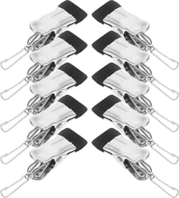 20 stuks- wasknijpers-wasknijpers Metaal -wasknijpers groot-wasknijpers Roestvrij staal -Strandhanddoekclips- Quiltclips-Strandlaken Knijpers -Winddicht-Handdoekknijpers-Voor Strandlaken, Beddengoed En Dikke Kleding-Zwart — thumbnail 1