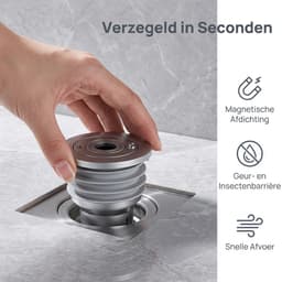 longziming -2 Stuks Afvoerslang Afdichting voor Wasmachine – Siliconen Afvoerafdichter – Anti-Geur & Anti-Terugstroom – Geschikt voor Afvoerbuizen 35-40 mm en Slangen 18-32 mm – Wit — thumbnail 5