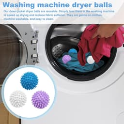 Set van 9 wasballen, wasbal voor wasmachine | Droogballen voor wasmachine, herbruikbare wasbal voor wasgoed, voor wasmiddel, zachte en pluizige kleding — thumbnail 3