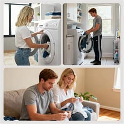 Set van 2 wasnetten, 40 x 30 cm, voor wasmachine, fijne netten met trekkoord, herbruikbaar, voor ondergoed, sokken en babykleding, bescherming van het wasgoed — thumbnail 4