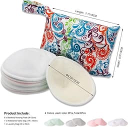 Premium - Wasbare borstvoedingspadset voor moederschap - Herbruikbare tepelhoezen - Inclusief natte tas en waszak - Pastel Touch Large 47 inch — thumbnail 5