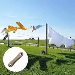 Draagbare Waslijn - Waslijn Buiten Binnen - Kleding Drogen - Stalen Kern PVC Dekking - 20 Meter - One Color — thumbnail 3