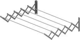 Solidchoice - Uittrekbare Wanddroger van Aluminium, 1 m — thumbnail 1