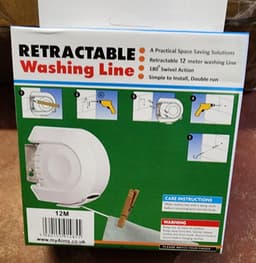 Solidchoice - Heavy Duty Intrekbare Waslijn 12m Wandmontage — thumbnail 2