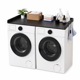 Lifero Wasdroger Werkblad - Aanrecht Wasruimte - Wasmachine Organiseren - Ombouwmeubel Zwart Marmerlook - Afdekplaat Ombouw Droger — thumbnail 1
