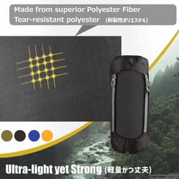 Compressiezak voor slaapzak, lichte compressiezak voor het opbergen van kleding, waterdicht, compact voor kamperen, wandelen, reizen, trekking — thumbnail 3