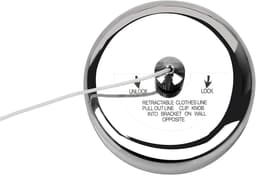 Retractable waslijn 3.8m - roestvrij staal - inbouw voor badkamer of balkon - ruimtebesparend - ShopVlot — thumbnail 5