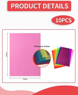 10 stuks kleurfolie licht kleurfilter gel kleurfilter transparant raamfolie kleurcorrectie hittebestendige folie voor led-studiolampen — thumbnail 4