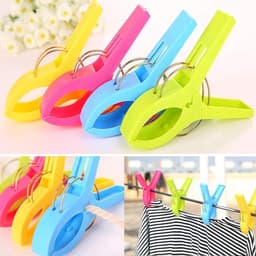 Dailygoods- Handdoekklemmen 8 stuks - Windbestendige Klemmen - Antislip Clips - Kunststof Wasknijpers - Sterke Klemkracht - Gekleurde Klemmen — thumbnail 4