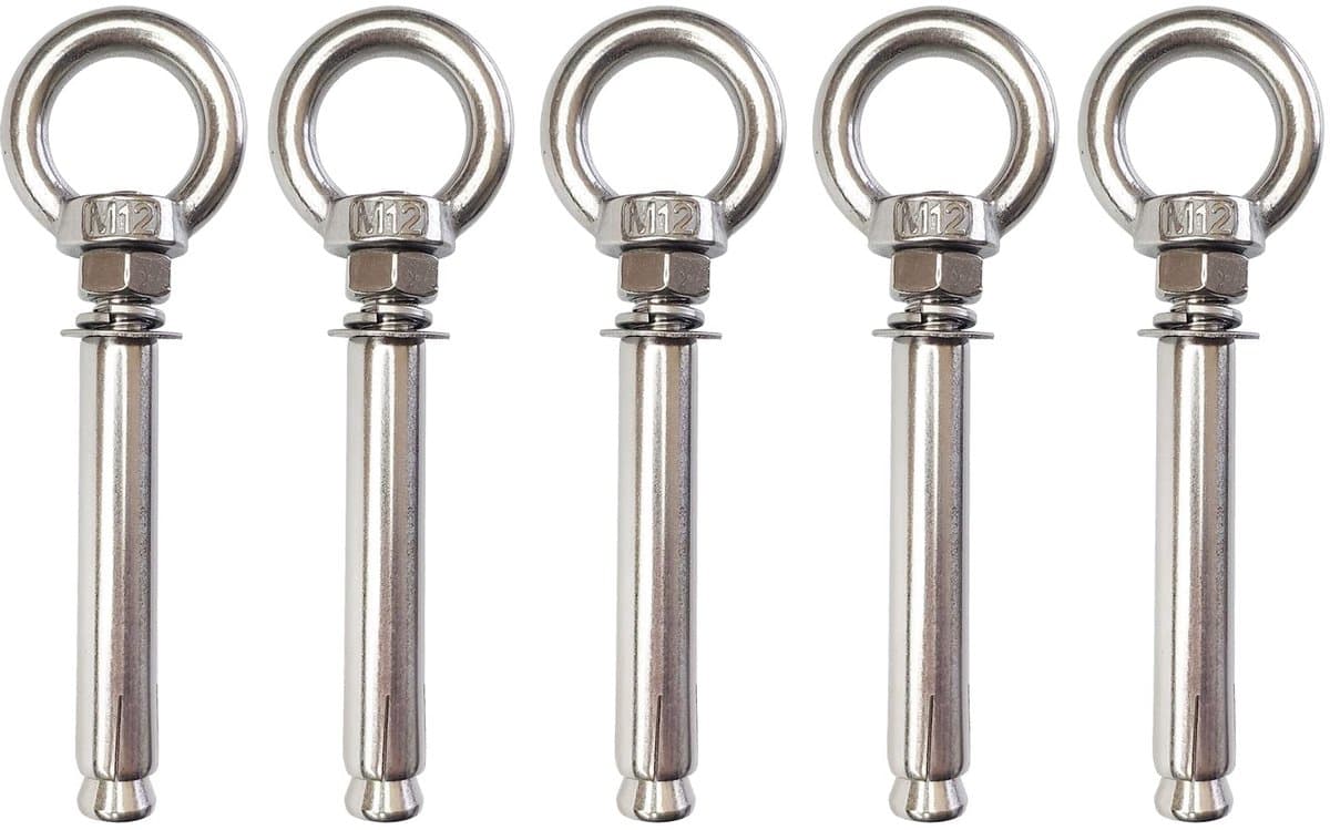 Uitbreidingsbouten Ankerbout - Bevestigingsmiddel Ring - Muur Beton Verankeren - 304 Roestvrij Staal - M12 x 120mm - Zilver — afbeelding 1