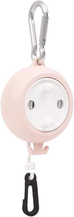Intrekbare waslijn - Draagbaar droogrek - Kleding drogen - Ruimtebesparend ontwerp - 10 meter - Roze — thumbnail 1