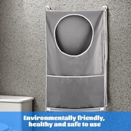 Dailygoods- Waszak Waterdicht - Hangende Waszak - Grote Capaciteit - Polyester - 50 x 77 cm - Ruimtebesparend Ontwerp - Wasmand — thumbnail 3
