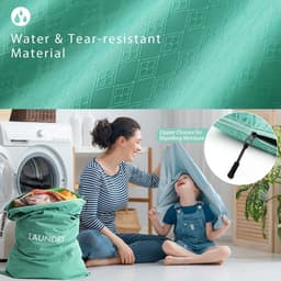 Dailygoods- Reiswaszak Waterdicht - 2 Stuks - Opvouwbaar - Waszakken voor Wasgoed - Praktische Maten 60x45cm/55x35cm - Scheurvast Materiaal - Waszak — thumbnail 4
